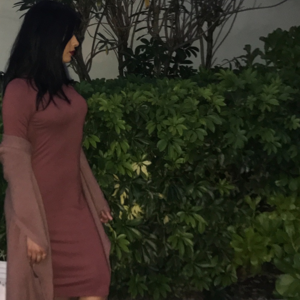 midi mauve dress